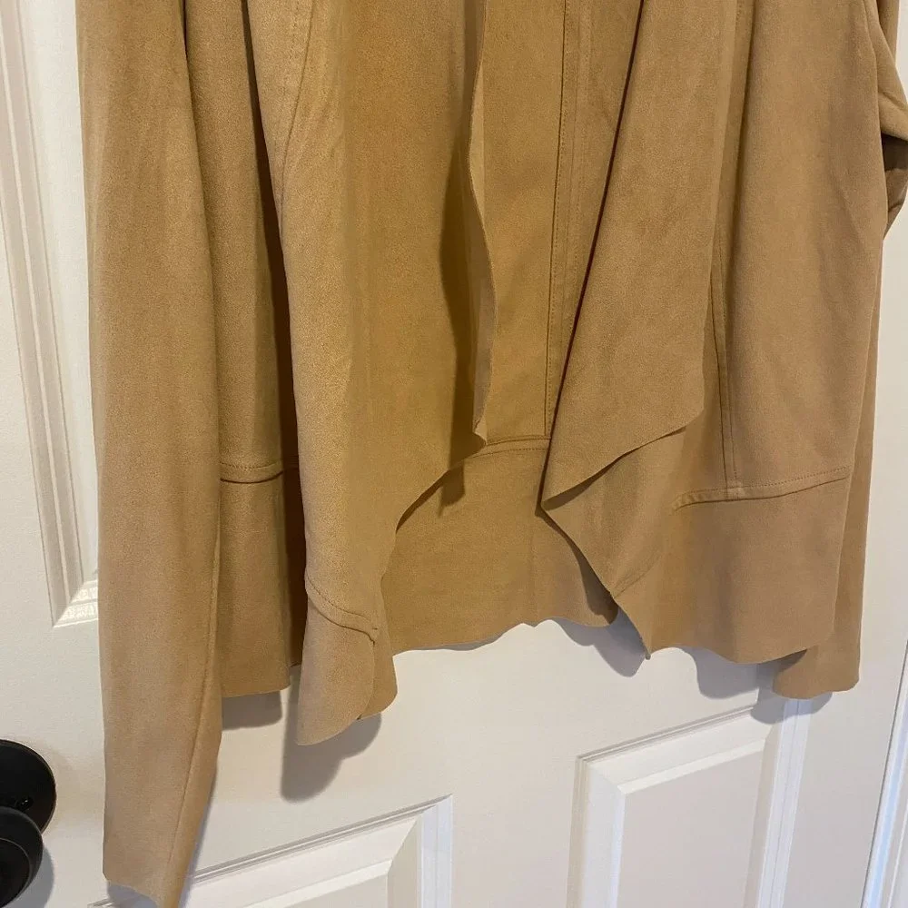 Premise Tan‎ Faux Leather Cardigan - Size Small - Picture 3 of 8